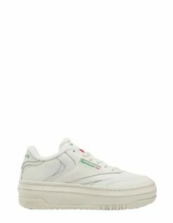 Reebok Sneakers Compensées Femme Club C Extra Cuir Blanc/vert