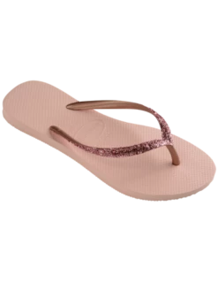 Havaianas Tongs Femme Enfant Slim Glitter II Rose Pailettes -Hylton Magasin hav slim glitter ii 6