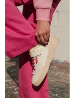 0-105 Baskets De Ville Femme Hazel Funky Cuir Blanc/rose/orange -Hylton Magasin hazel funky 0 105 2