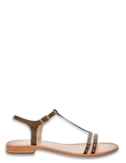 Les Tropéziennes Par M Belarbi Les Tropeziennes Par M.Belarbi Sandales Femme Henya Cuir Kaki