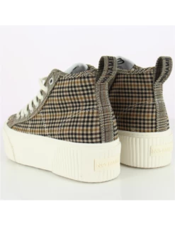 No Name Baskets Montantes Compensées Femme Iron Mid Marron/pied De Poule -Hylton Magasin iron mid 2