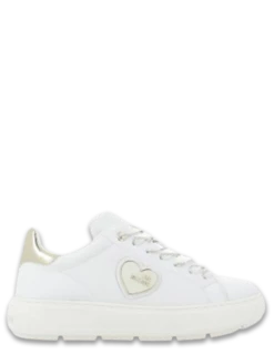 Moschino Love Baskets Compensées Femme Sneakers Bold Cuir Blanc