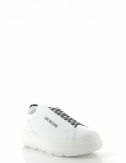 Moschino Love Baskets De Ville Femme Sneakers Bold Cuir Blanc -Hylton Magasin ja15824g0gia0100 moschino love 1