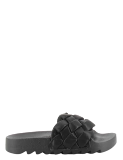 Colors Of California Claquettes Slide With Braided Upper Black Femme