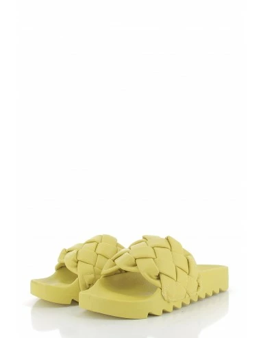 Colors Of California Claquettes Slide With Braided Upper Jaune Femme 4 Colors Of California Claquettes Slide With Braided Upper Jaune Femme – Image 2