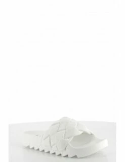 Colors Of California Claquettes Slide With Braided Upper White Femme -Hylton Magasin jinfyedge85 whi colors of california 1