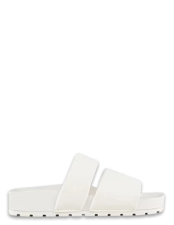 Colors Of California Claquettes Two Band Square Sole Slide White Pour Femme