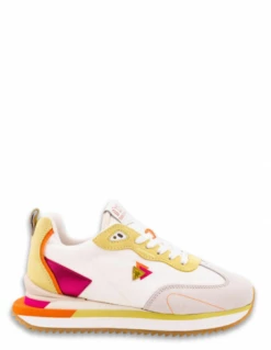 0-105 Baskets De Ville Femme Lenox Limone Jaune/blanc/orange