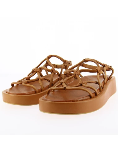 Mosaic Sandales Compensées Femme Lovea Coconut Cuir Marron 4 Mosaic Sandales Compensées Femme Lovea Coconut Cuir Marron – Image 2