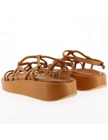 Mosaic Sandales Compensées Femme Lovea Coconut Cuir Marron 7 Mosaic Sandales Compensées Femme Lovea Coconut Cuir Marron – Image 5