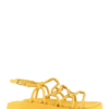Mosaic Sandales Compensées Femme Yellow Cuir Jaune -Hylton Magasin lovea yellow mosaic