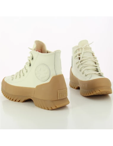 Converse Sneakers Compensées Montantes Femme Lugged Winter 2.0 Cuir Blanc/beige 7 Converse Sneakers Compensées Montantes Femme Lugged Winter 2.0 Cuir Blanc/beige – Image 5