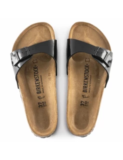 Birkenstock Claquettes Femme Madrid Noir Brillant -Hylton Magasin madrid bf patent black 1