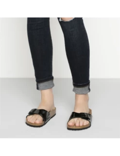 Birkenstock Claquettes Femme Madrid Noir Brillant -Hylton Magasin madrid bf patent black 6