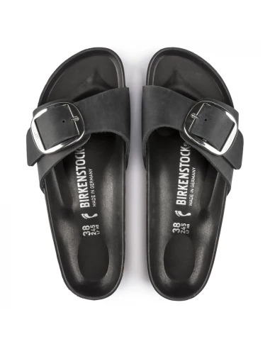 Birkenstock Claquettes Femme Madrid Cuir Noir 3 Birkenstock Claquettes Femme Madrid Cuir Noir