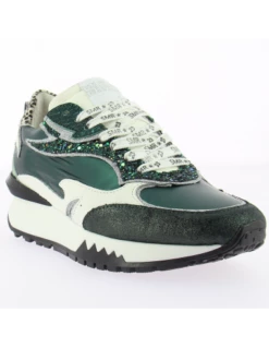 Semerdjian Baskets De Ville Femme Mari 8503 Cuir Vert/blanc/léopard -Hylton Magasin mari 8503 semerdjian 1