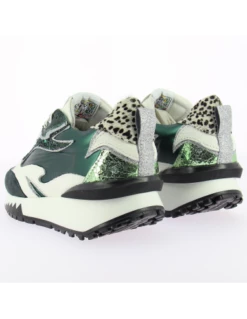 Semerdjian Baskets De Ville Femme Mari 8503 Cuir Vert/blanc/léopard -Hylton Magasin mari 8503 semerdjian 2