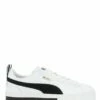 Puma Sneakers Compensées Femme Mayze Lth Cuir Blanc/noir -Hylton Magasin mayze lth wns