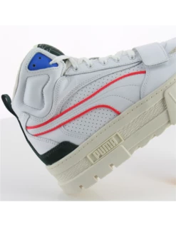 Puma Sneakers Montantes Compensées Femme Mayze Mid Cuir Blanc -Hylton Magasin mayze mid 2