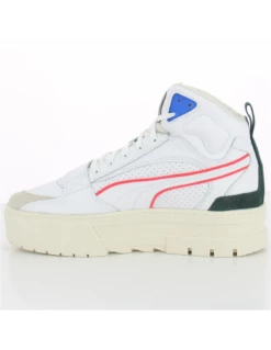 Puma Sneakers Montantes Compensées Femme Mayze Mid Cuir Blanc -Hylton Magasin mayze mid 3