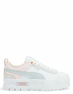 Puma Sneakers Compensées Femme Mayze Raw Pastel Blanc/rose