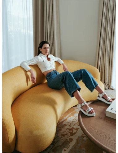 Versace Sandales Compensées Femme Miami Blanc 9 Versace Sandales Compensées Femme Miami Blanc – Image 7