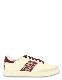 N'go Shoes Baskets De Ville Mixte Saigon Da Lat Cuir Blanc/bordeaux