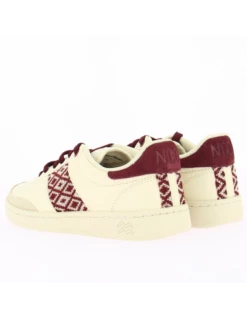 N'go Shoes Baskets De Ville Mixte Saigon Da Lat Cuir Blanc/bordeaux -Hylton Magasin ngodl n go shoes 3
