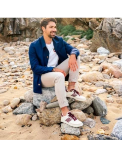 N'go Shoes Baskets De Ville Mixte Saigon Da Lat Cuir Blanc/bordeaux -Hylton Magasin ngodl n go shoes 5