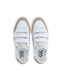 No Name Baskets De Ville Femme Strike Straps Cuir Blanc/beige -Hylton Magasin nngl nu04 74 no name 1