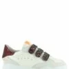 Semerdjian Baskets De Ville Femme Otto 6599 Cuir Blanc/beige/bordeaux -Hylton Magasin otto 6599