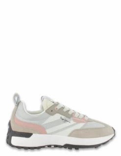 Pepe Jeans Baskets De Ville Femme Lucky Print Beige/gris/rose