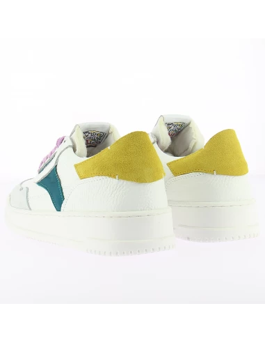 Semerdjian Baskets De Ville Femme Rio 8387 Cuir Blanc/jaune/vert/rose 5 Semerdjian Baskets De Ville Femme Rio 8387 Cuir Blanc/jaune/vert/rose – Image 3