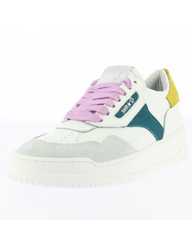 Semerdjian Baskets De Ville Femme Rio 8387 Cuir Blanc/jaune/vert/rose 6 Semerdjian Baskets De Ville Femme Rio 8387 Cuir Blanc/jaune/vert/rose – Image 4