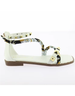Kharisma Sandales Femme Sabi Blanc Avec Foulard -Hylton Magasin sabi 3298 bianco 2