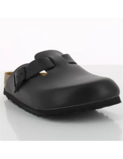 Birkenstock Sabots Mixte Boston Cuir Lisse Noir -Hylton Magasin sabots boston cuir lisse noir 1