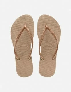 Havaianas Tongs Femme Slim Rose Dorée -Hylton Magasin slim 1
