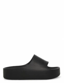 Steve Madden Claquettes Compensées Femme Astro Slide Noir