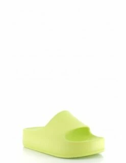 Steve Madden Claquettes Compensées Femme Astro Slide Jaune Fluo -Hylton Magasin sm11002395 346 steve madden 1