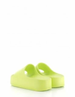 Steve Madden Claquettes Compensées Femme Astro Slide Jaune Fluo -Hylton Magasin sm11002395 346 steve madden 2