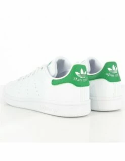 Adidas Sneakers Femme Stan Smith J Vegan Blanc Vert -Hylton Magasin stan smith j 11