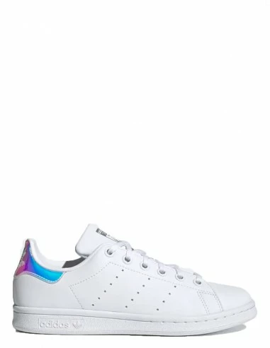Adidas Sneakers Femme Stan Smith J Vegan Blanc Silver 3 Adidas Sneakers Femme Stan Smith J Vegan Blanc Silver