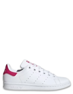 Adidas Sneakers Femme Stan Smith J Vegan Blanc Rose