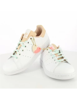 Adidas Sneakers Femme Stan Smith W Vegan Blanc Rose Coeur -Hylton Magasin stan smith w 4