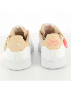 Adidas Sneakers Femme Stan Smith W Vegan Blanc Rose Coeur -Hylton Magasin stan smith w 6