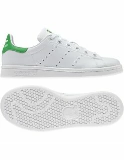 Adidas Sneakers Mixte Stan Smith J Cuir Blanc Vert -Hylton Magasin stansmithj 27 m20605 6