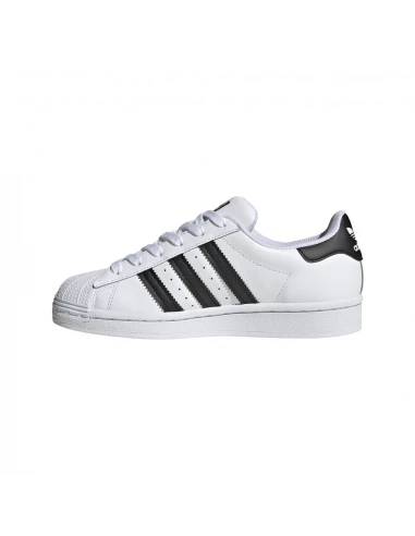 Adidas Sneakers Junior Superstar J Cuir Blanc Noir 5 Adidas Sneakers Junior Superstar J Cuir Blanc Noir – Image 3