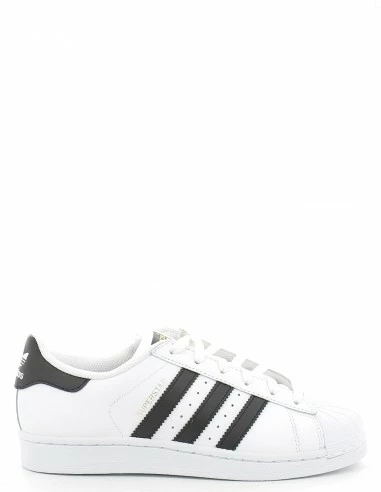 Adidas Sneakers Junior Superstar J Cuir Blanc Noir 3 Adidas Sneakers Junior Superstar J Cuir Blanc Noir