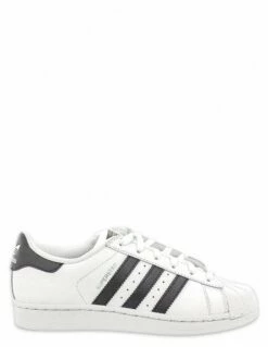 Adidas Sneakers Femme Superstar J Cuir Blanc Noir