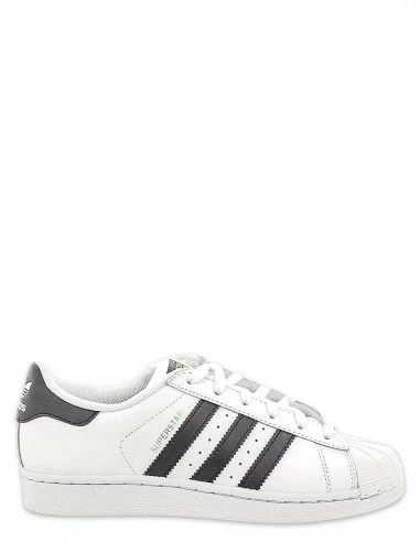 Adidas Sneakers Femme Superstar J Cuir Blanc Noir 3 Adidas Sneakers Femme Superstar J Cuir Blanc Noir